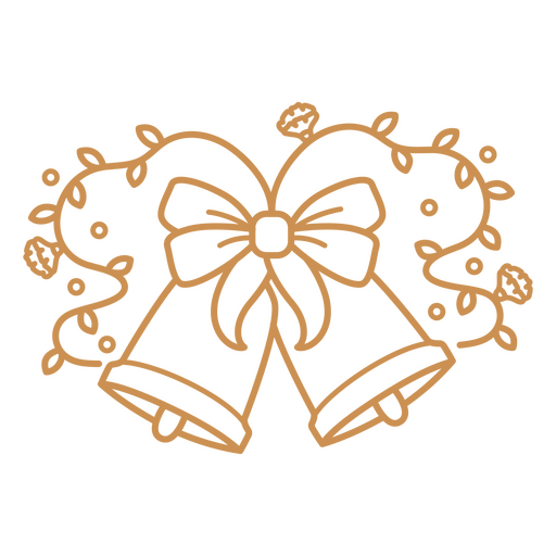 Charming wedding bell illustration PNG Design