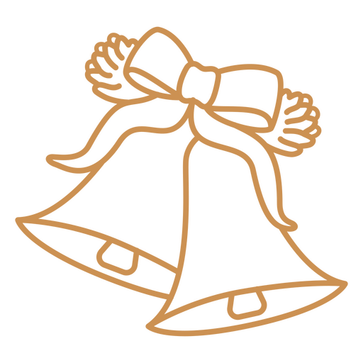 Two bells with bow PNG Design