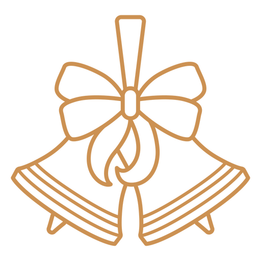 Bells icon with bow PNG Design