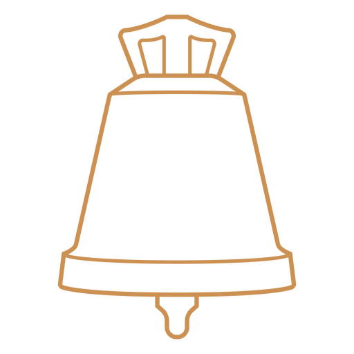 Design minimalista de arte linear em forma de sino Desenho PNG