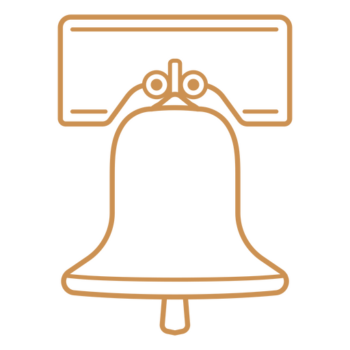 Ilustração minimalista de um sino Desenho PNG