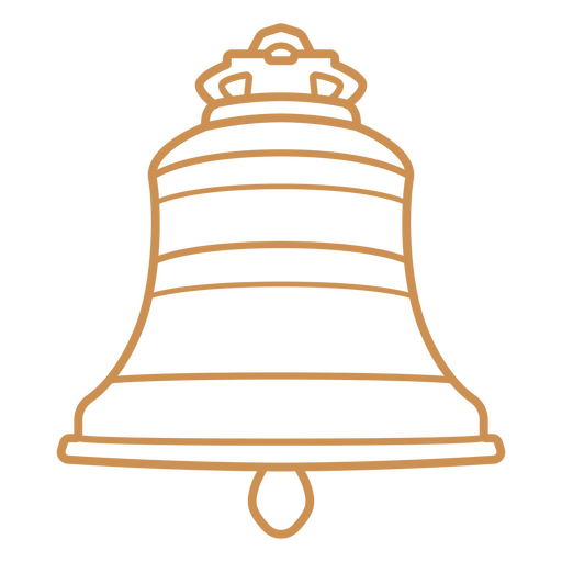 Diseño de camiseta con gráfico de campana de líneas clásicas Diseño PNG