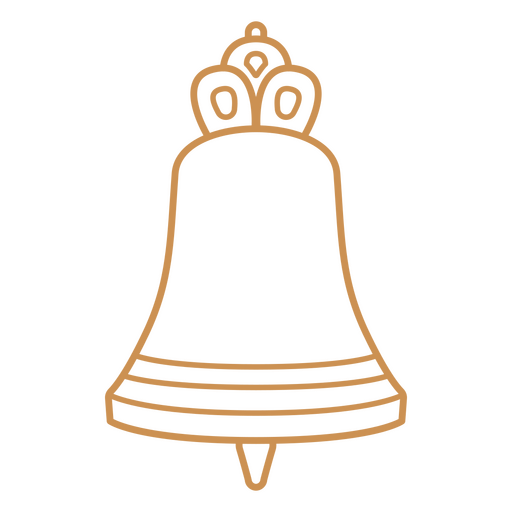 Stylish bell outline design PNG Design