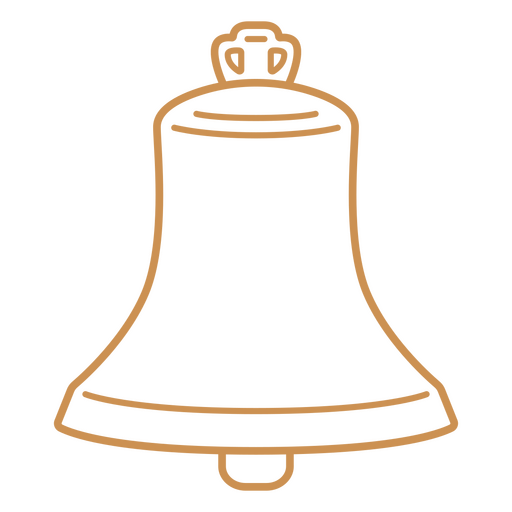 Diseño minimalista de campana con líneas artísticas Diseño PNG