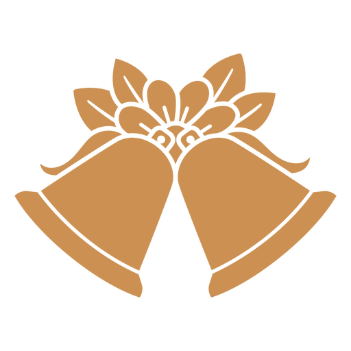 Encantador diseño de campana decorativa con detalles florales Diseño PNG