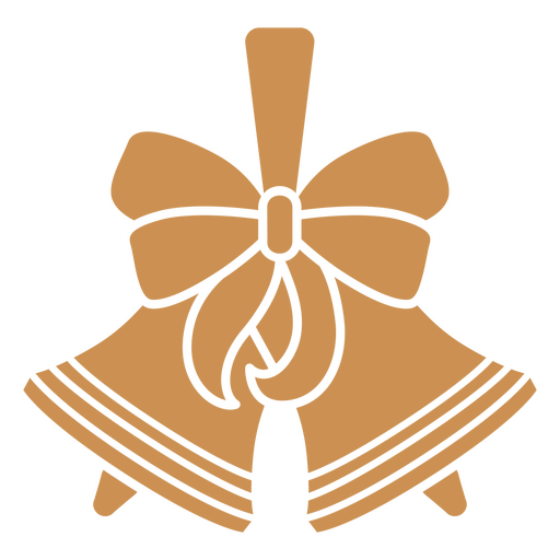 Festive bell design with bow PNG Design