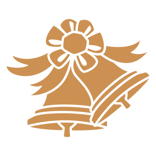 Ilustración encantadora de campanas de boda Diseño PNG