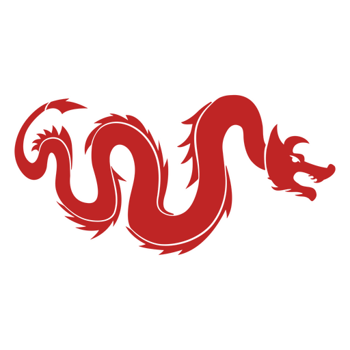 Elegant red dragon illustration PNG Design