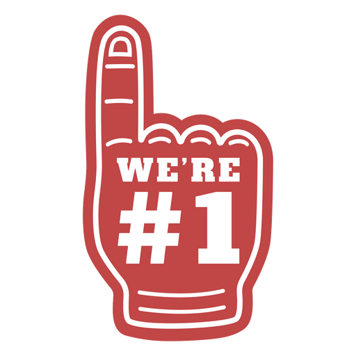 We're number 1 sticker PNG Design