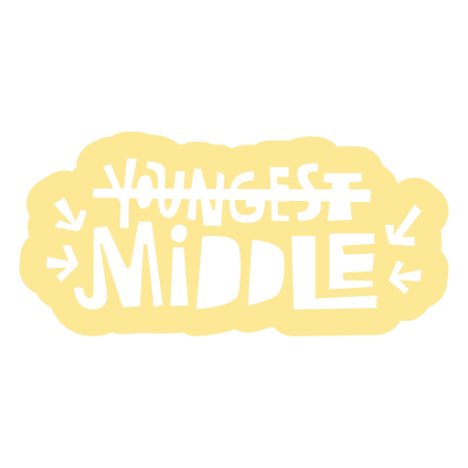 Adesivo engraçado para irmãos com o caçula riscado Desenho PNG