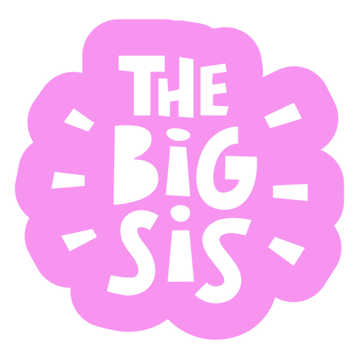 El logotipo de la hermana mayor. Diseño PNG