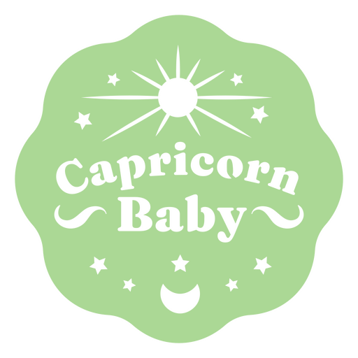 Capricorn baby sticker PNG Design