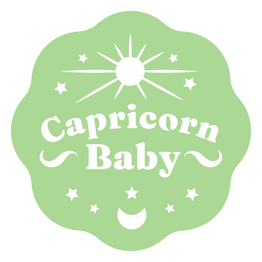 Pegatina bebé Capricornio Diseño PNG