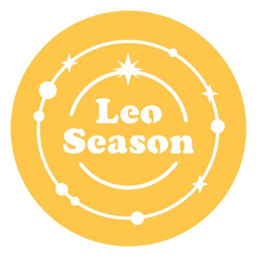 Astrological leo season design with celestial elements PNG Design