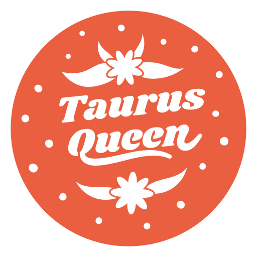 El logo de la reina tauro. Diseño PNG
