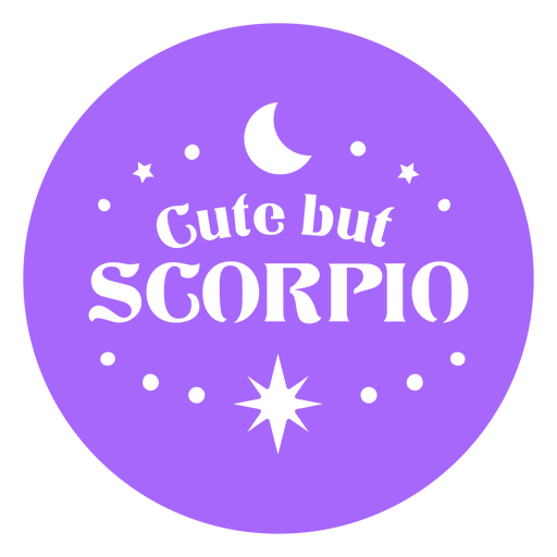 Cute but scorpio sticker PNG Design