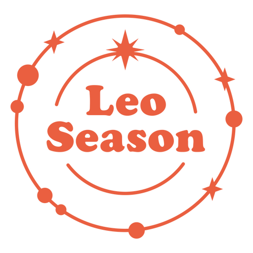 The logo for leo season PNG Design