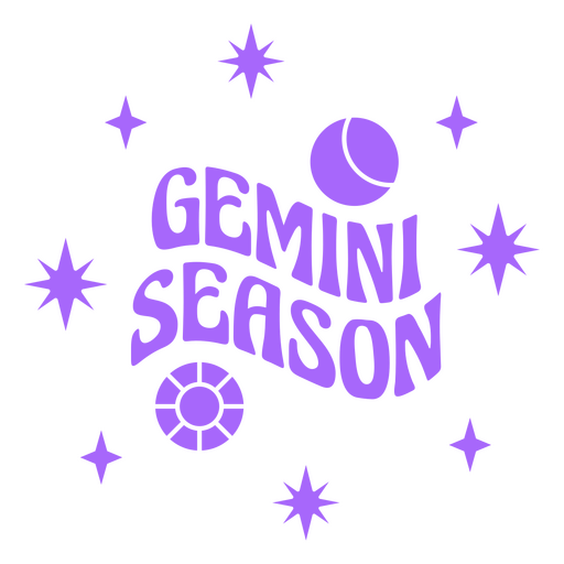 Logotipo de la temporada de Géminis Diseño PNG