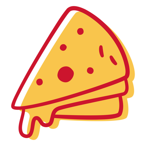 Slice of cheese duotone PNG Design