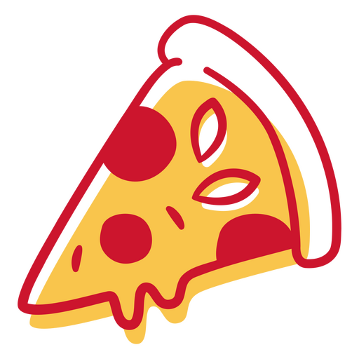 Slice of pizza duotone PNG Design