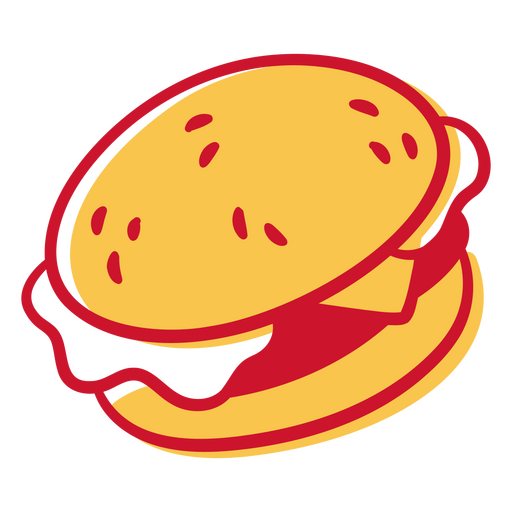 Duotone hamburger PNG Design