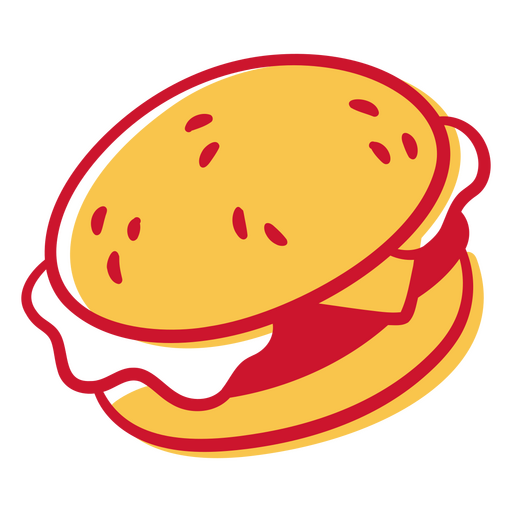 Duotone-Hamburger PNG-Design