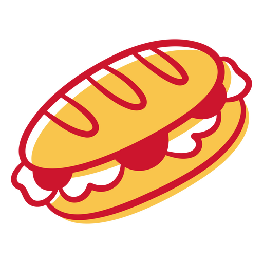 Duotone sandwich PNG Design