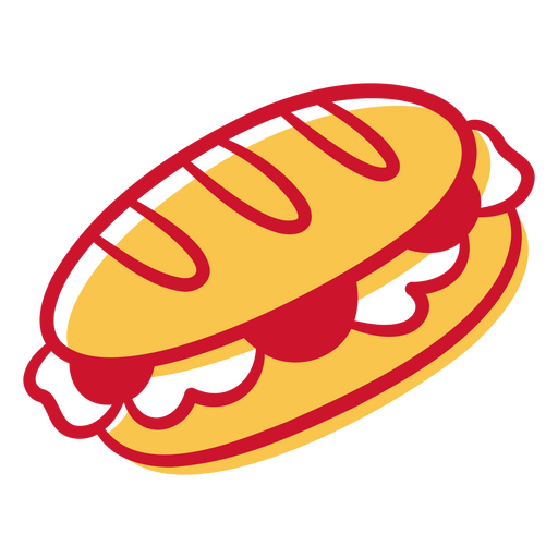 Sándwich duotono Diseño PNG