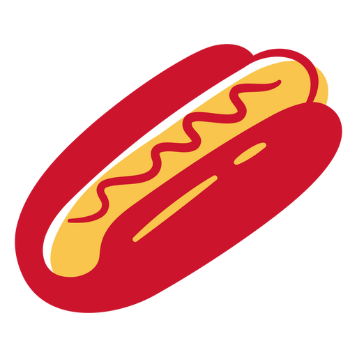 Hot dog duotone PNG Design