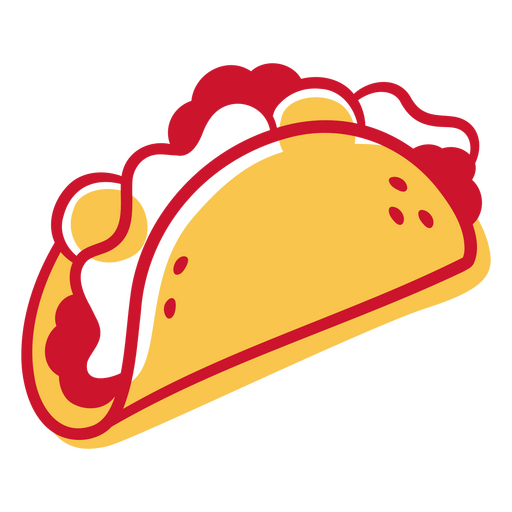 Taco-Essen im Duoton PNG-Design