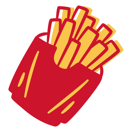 French fries duotone PNG Design