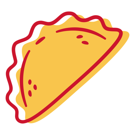 Empanada duotônica Desenho PNG