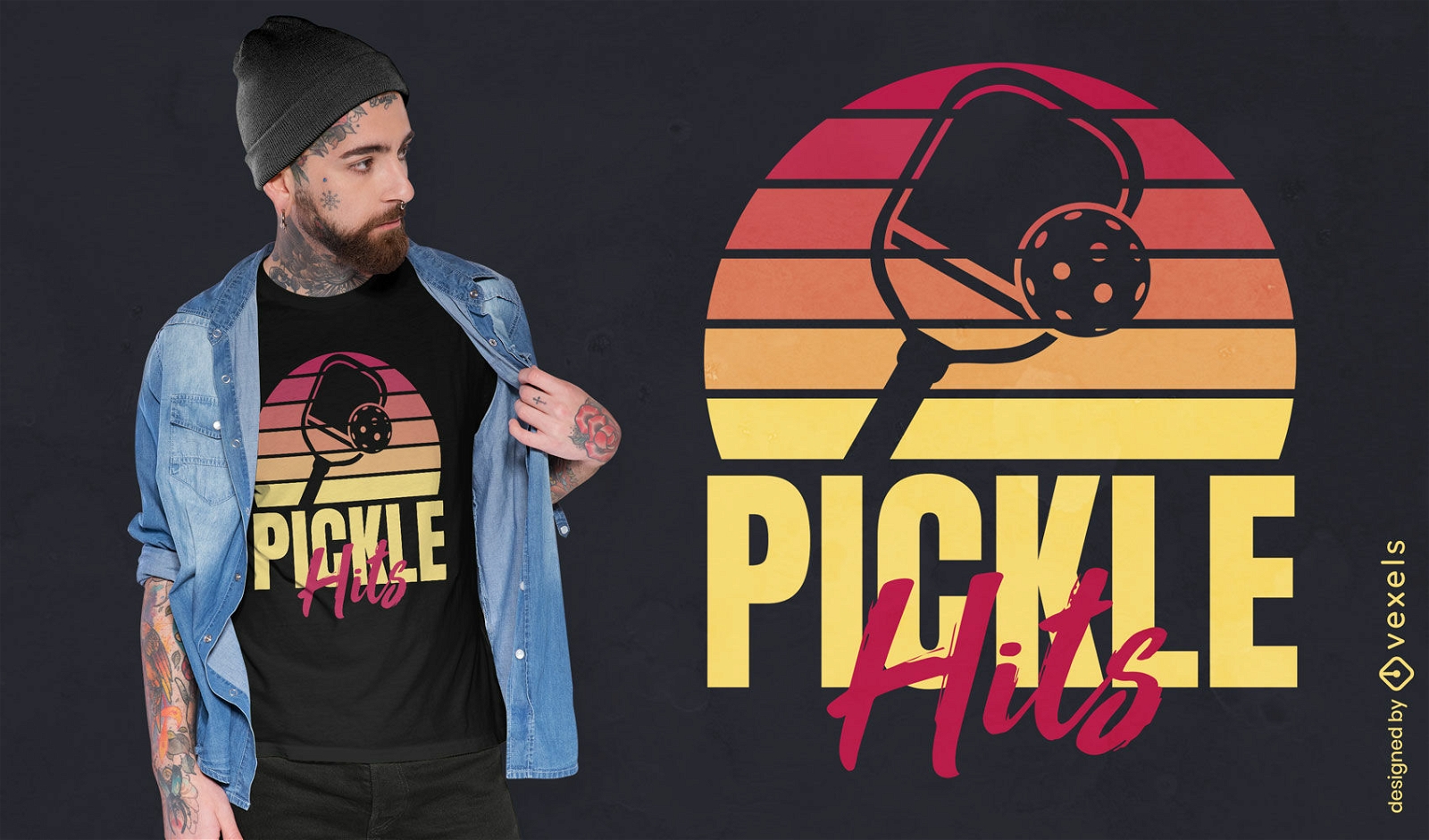 Pickle golpea el diseño de camiseta.