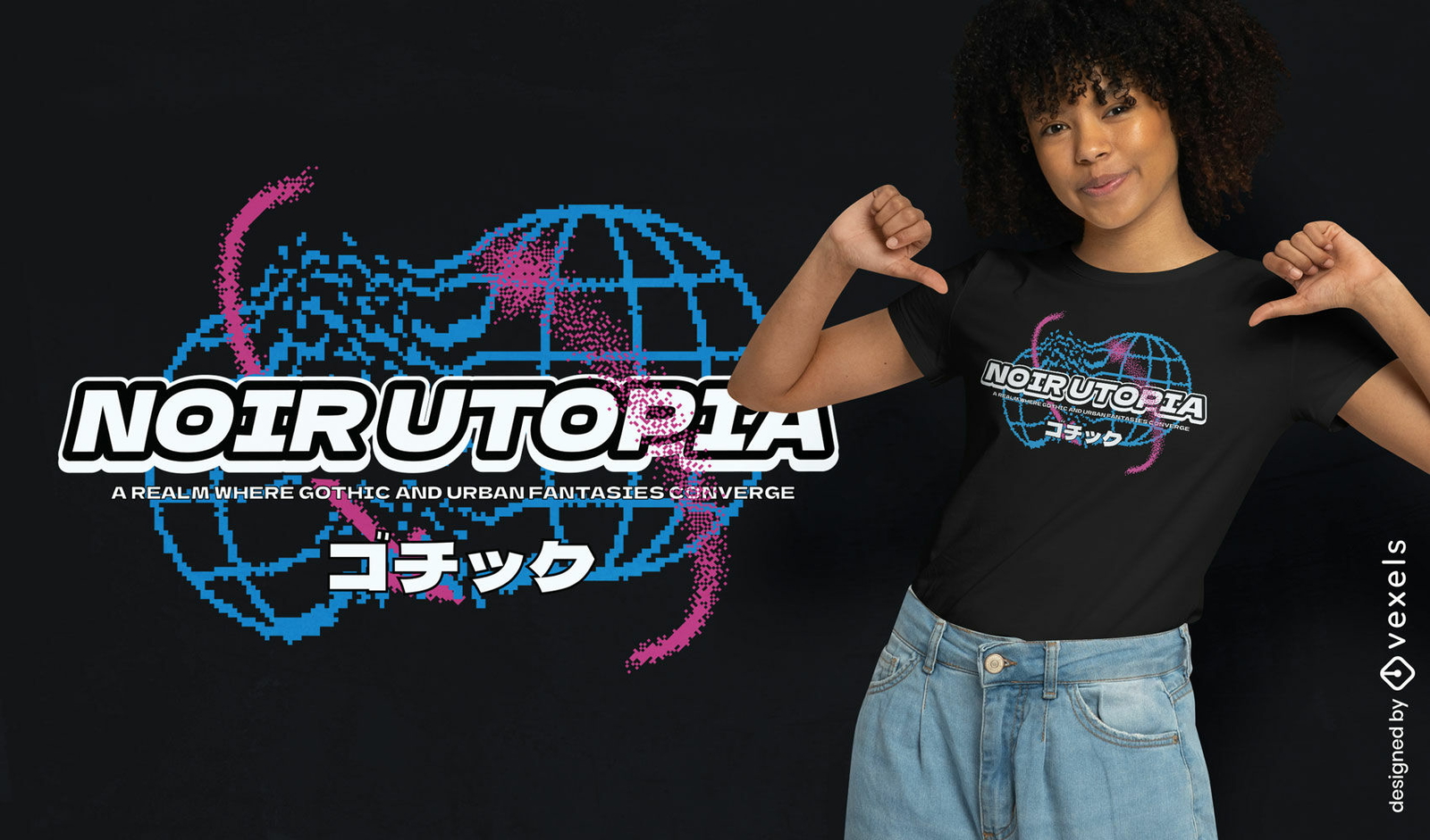 Design de camiseta com s?mbolos Vaporwave