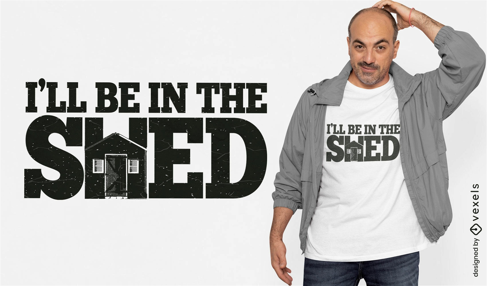 I'll be in the shed t-shirt design