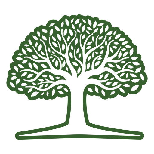 Aufwendiges Baumdesign mit detaillierten Blättern PNG-Design