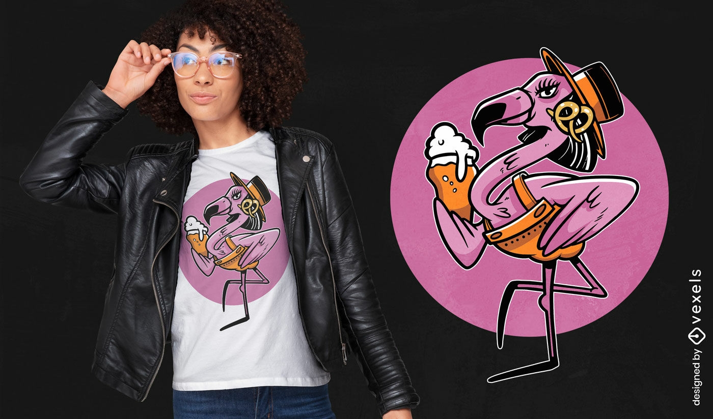 Oktoberfest-Flamingo-T-Shirt-Design