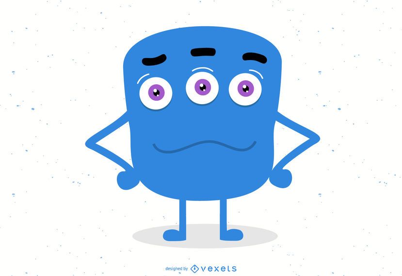 Monster Blue Icon Charakter Monster Blue Icon Charakter