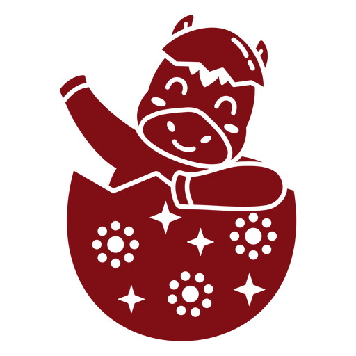 Desenho de um cavalo em um ovo vermelho Desenho PNG