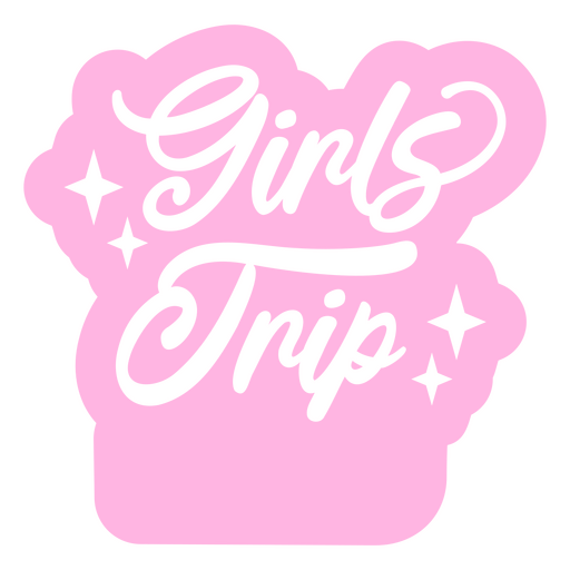 Rosa Aufkleber mit dem Schriftzug ?Girls Trip? PNG-Design