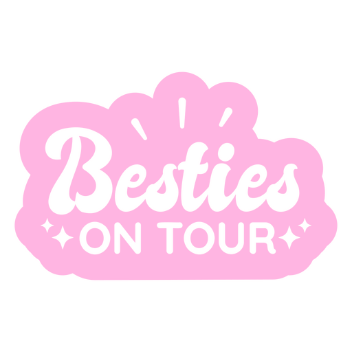 The besties on tour logo PNG Design