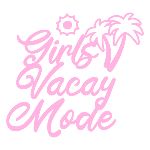 Girls'vacation mode logo PNG Design
