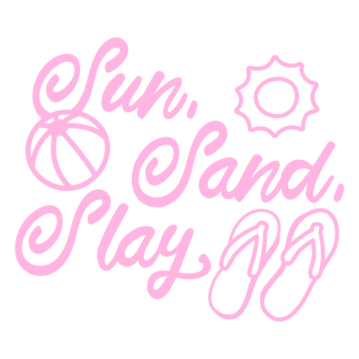 Diseño gráfico con temática de juego de playa soleada para diseño de camiseta de verano Diseño PNG