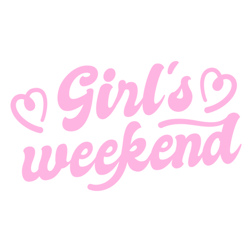 Playful girl's weekend quote design PNG Design
