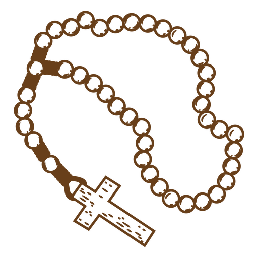 Brown rosary PNG Design