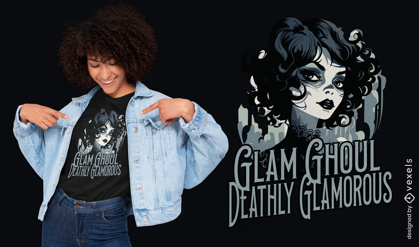 Diseño de camiseta Glam Ghoul.