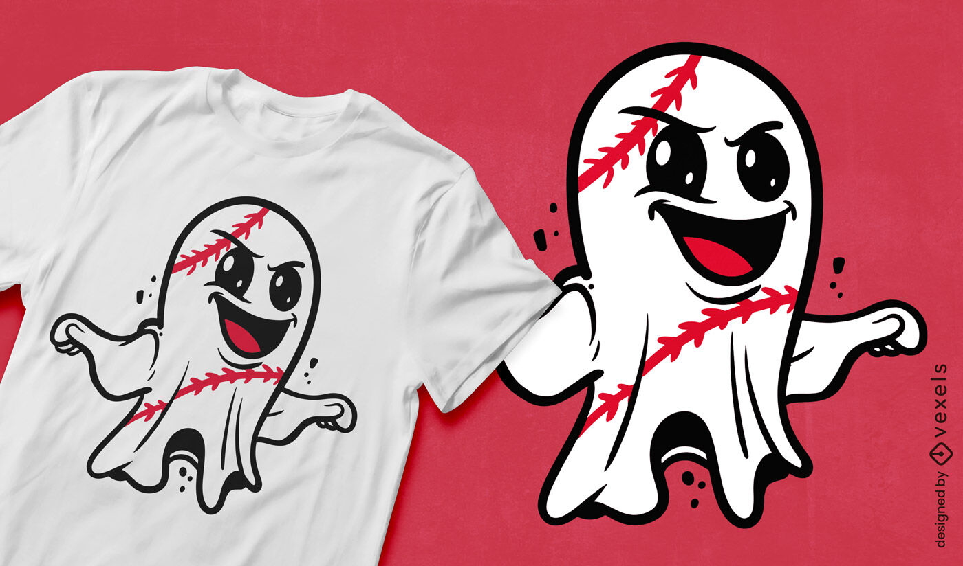 Playful ghost t-shirt design