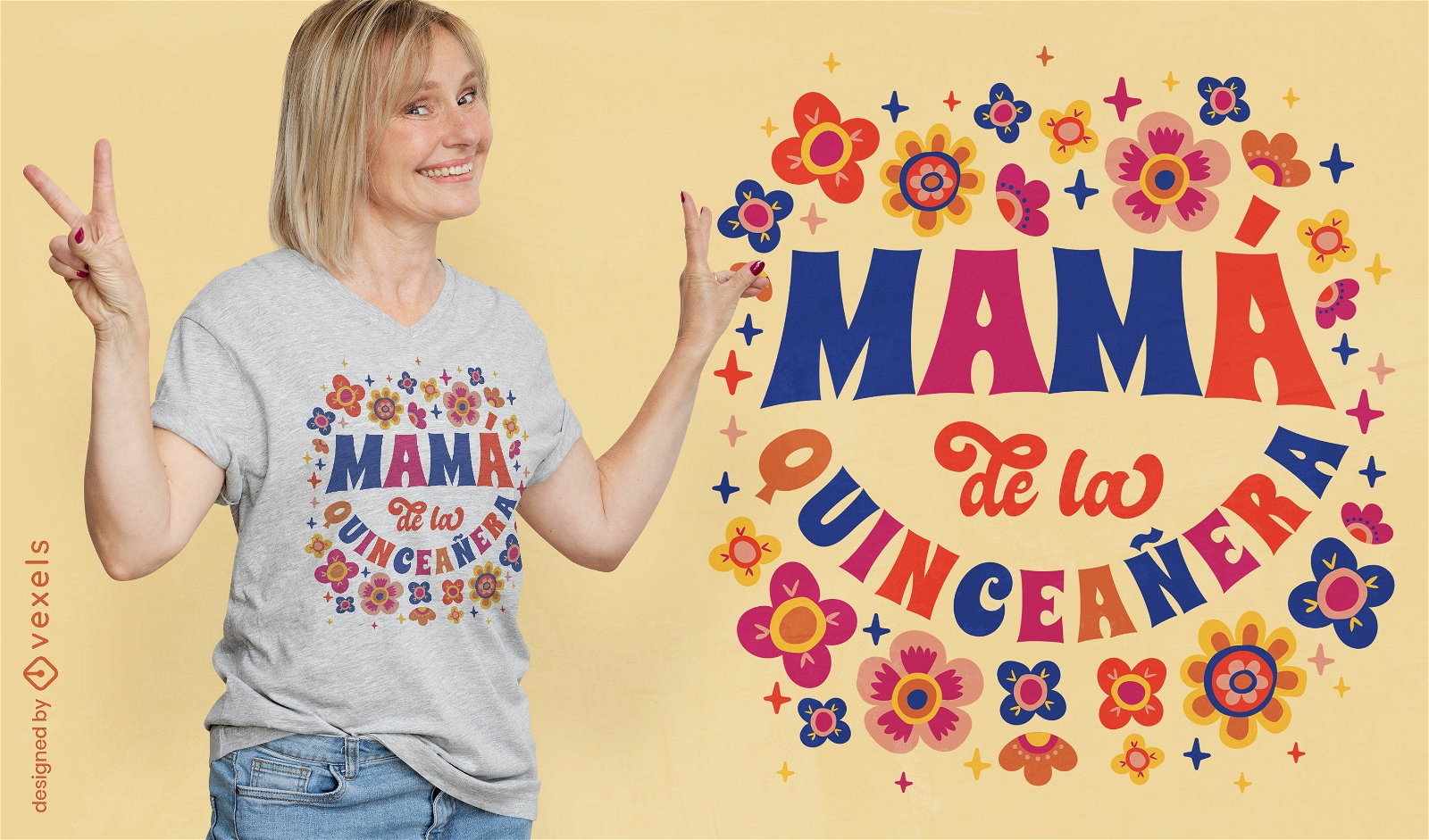 T-Shirt-Design für die Mutter des Geburtstagsmädchens