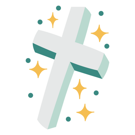 cruz con estrellas Diseño PNG