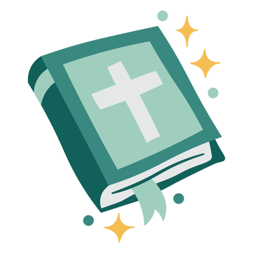 Ilustração elegante de um livro sagrado cristão. Desenho PNG